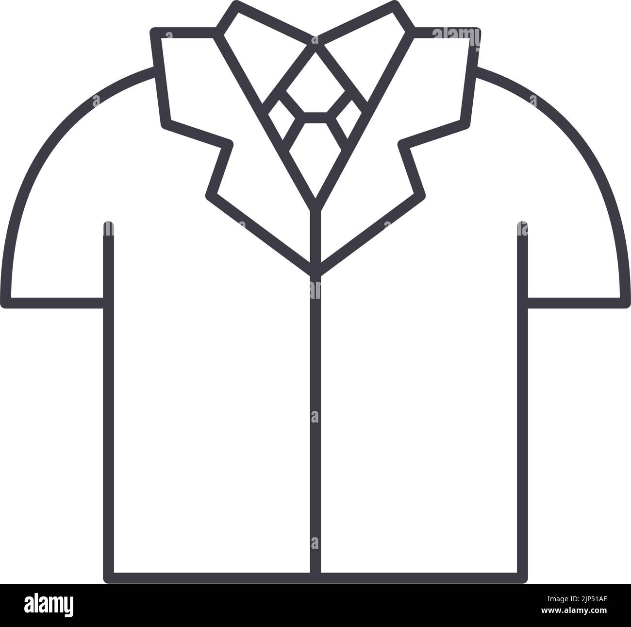 business-shirt-line-icon-outline-symbol-vector-illustration-concept-sign-stock-vector-image