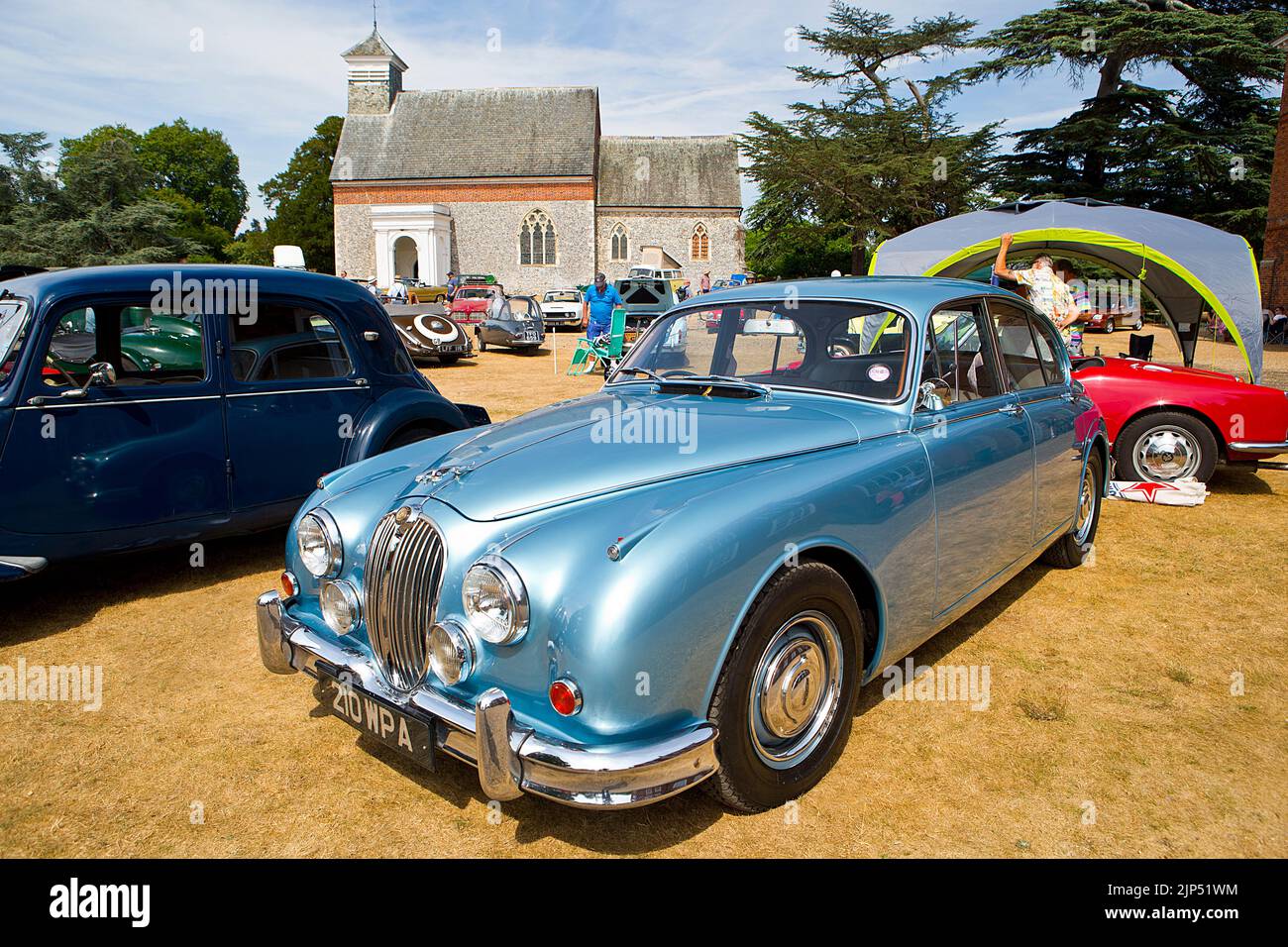 1960s Jaguar Mark 2  at the 'Patina' car show, (a Festival of the Unpresentable & a celebration of the Unrestored), at Lullingstone Castle, Eynsford, Stock Photo