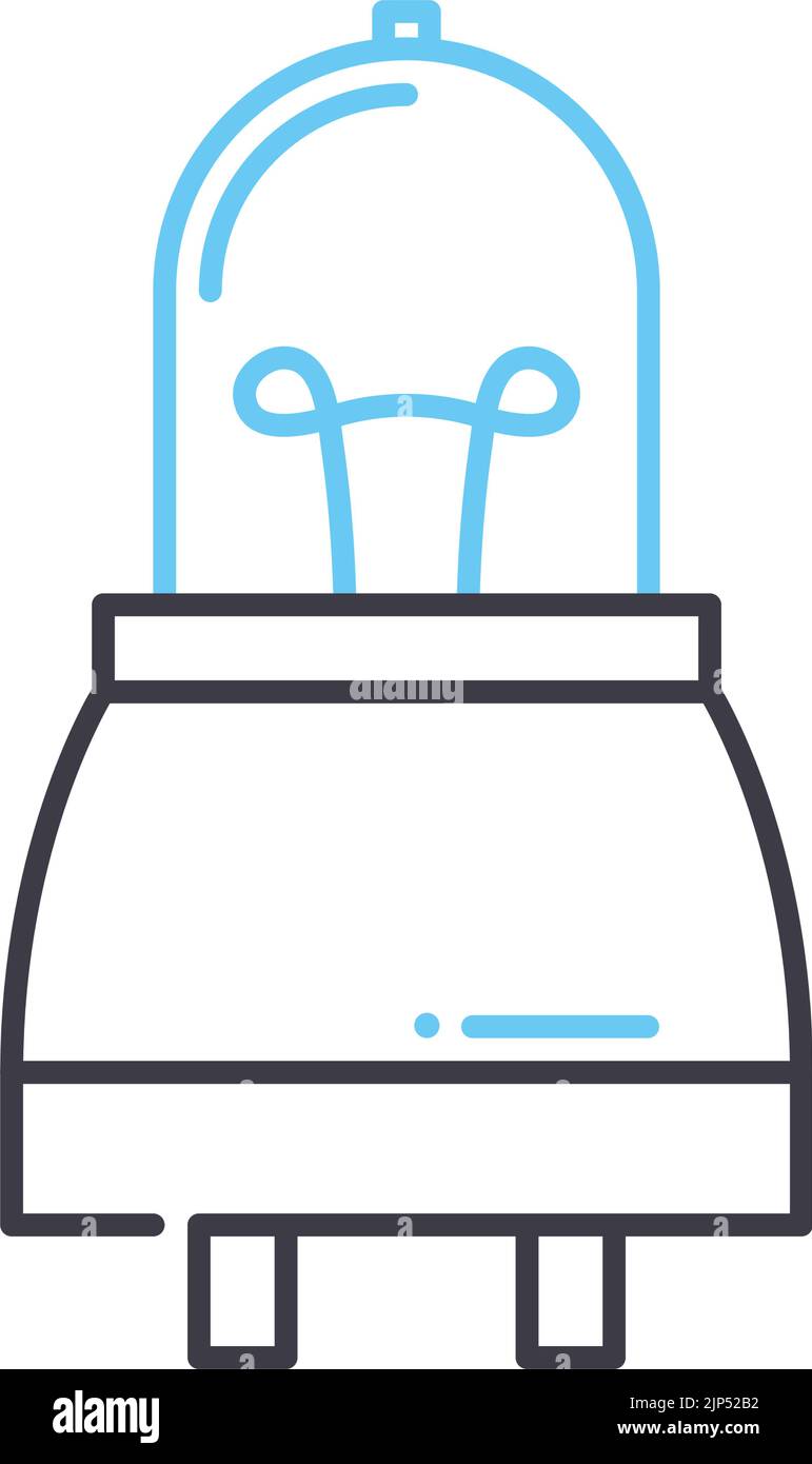 car light line icon, outline symbol, vector illustration, concept sign ...