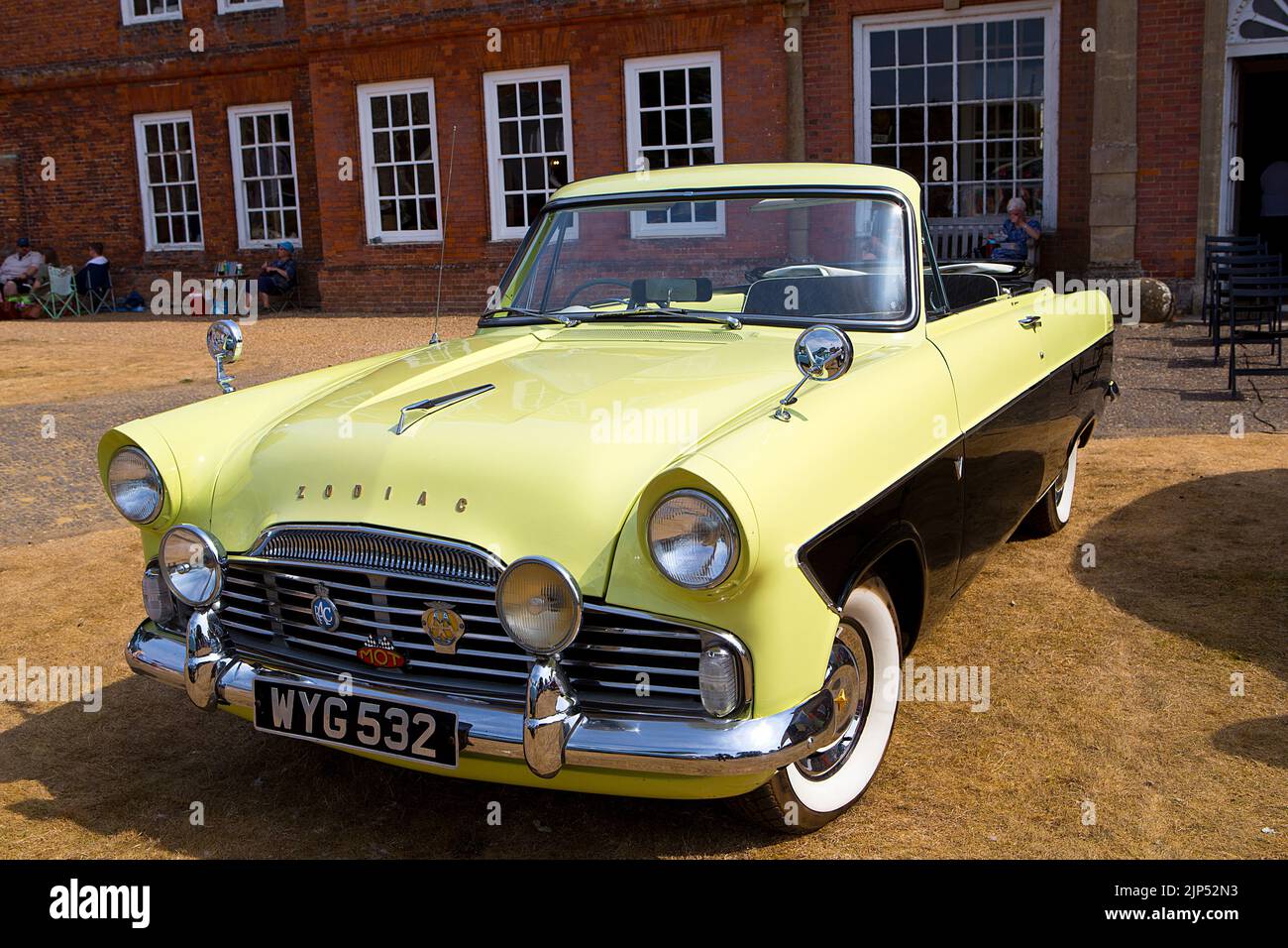 Early 1960s Ford Zodiac at the 'Patina'car show, (a Festival of the Unpresentable & a Celebration of the Unrestored),at Lullingstone Castle, Eynsford, Stock Photo