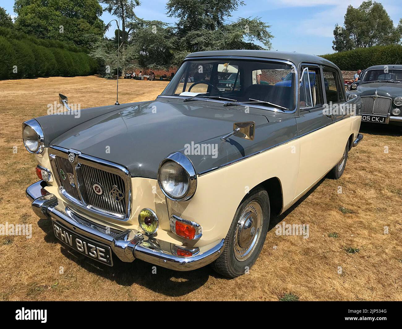 1967 MG Magnette at the 'Patina' car show, (a Festival of the Unpresentable & a celebration of the Unrestored), at Lullingstone Castle, Eynsford, Kent Stock Photo