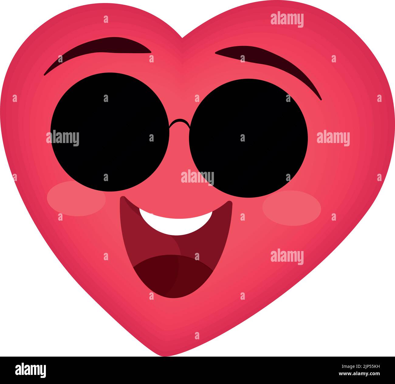 heart with glasses smiling Stock Vector Image & Art - Alamy