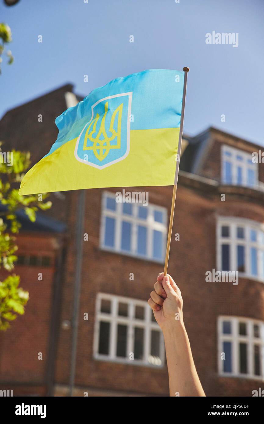 Ukraine satin flag coat hi-res stock photography and images - Alamy