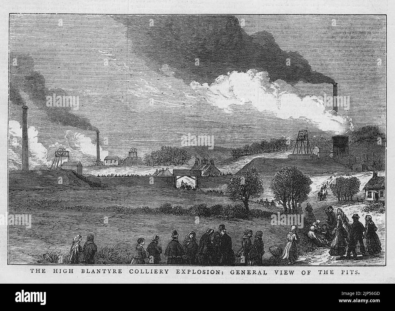 The High Blantyre Colliery Explosion, General View of the Pits The