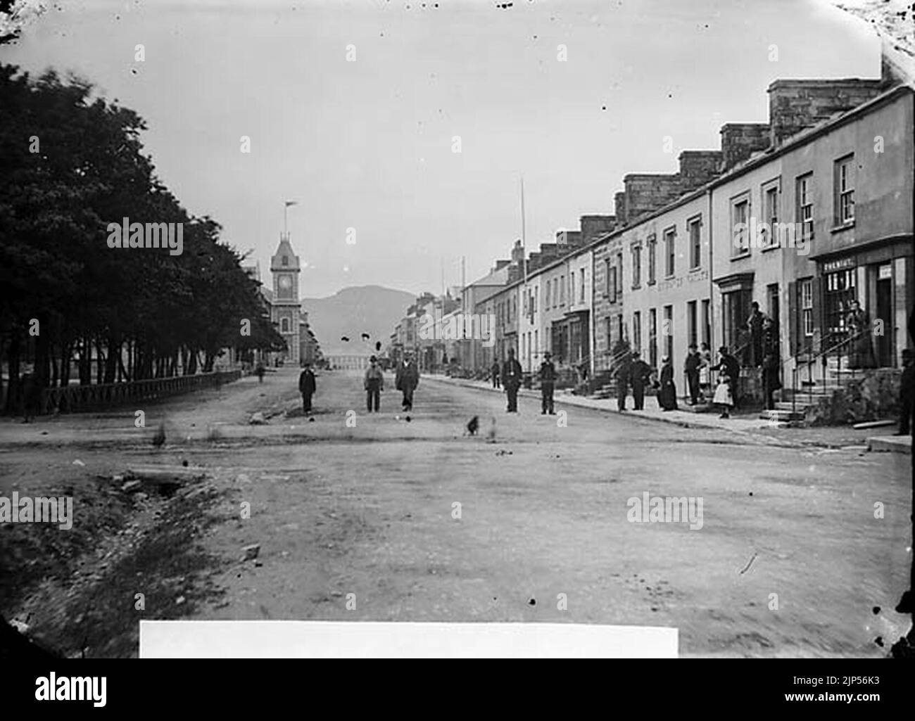 The high street, Porthmadog Stock Photo Alamy