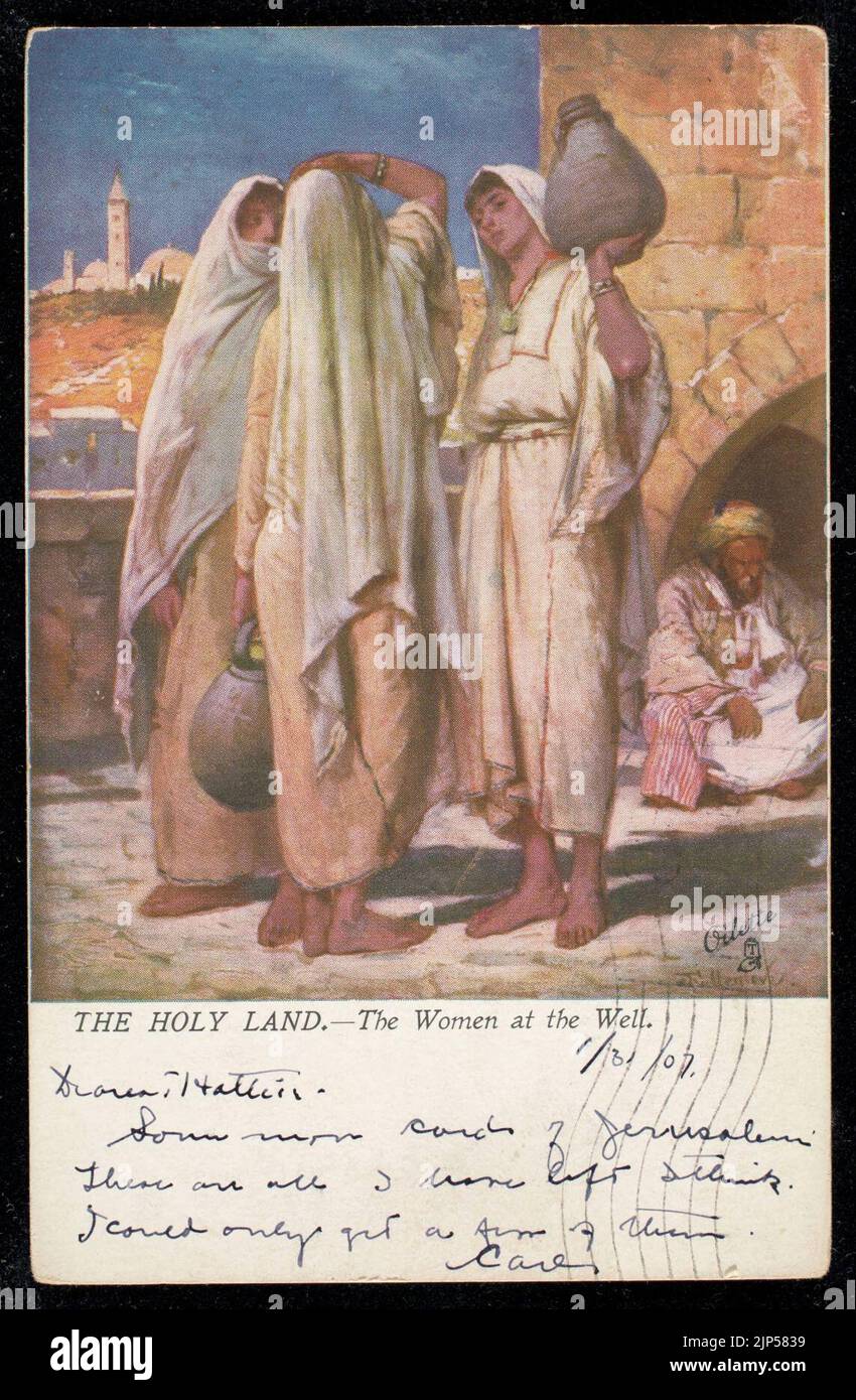 The Holy Land. - The Women at the Well Stock Photo - Alamy