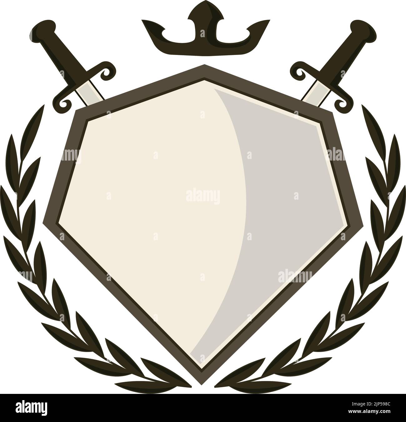 medieval shield with swords Stock Vector Image & Art - Alamy