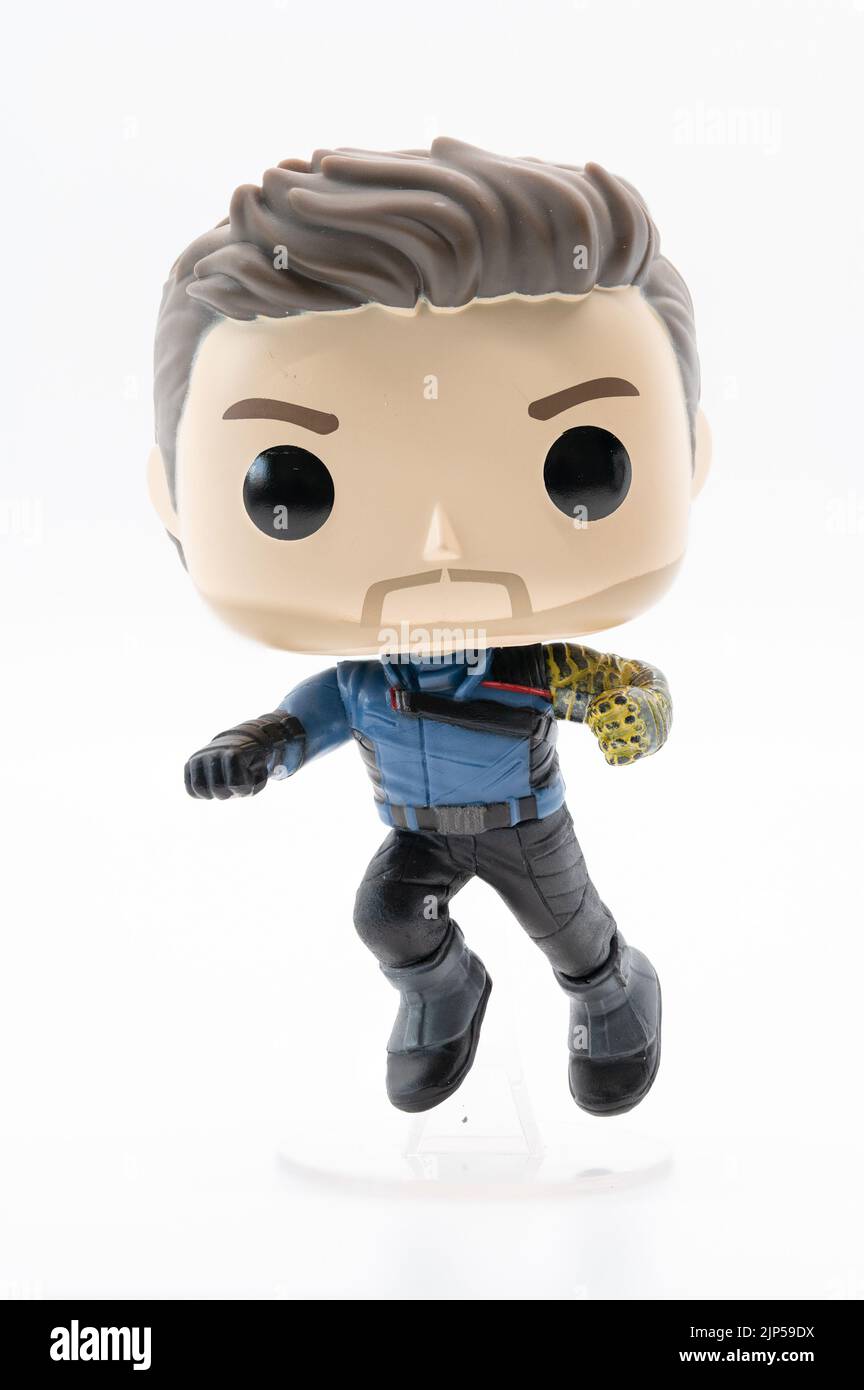 CHESTER, UNITED KINGDOM - JULY 31ST 2022: Winter Soldier funko pop character. Studio image Stock Photo