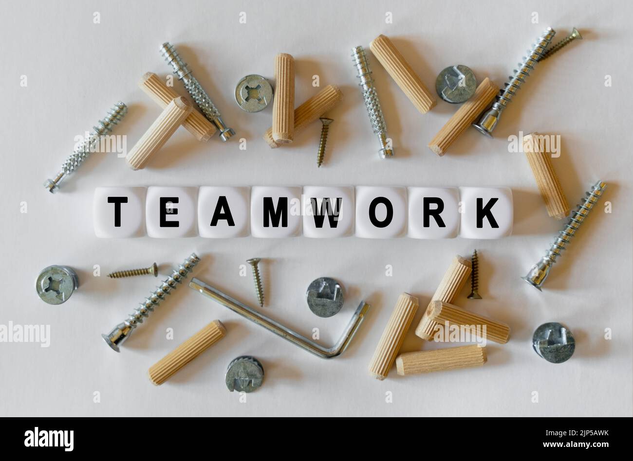 Construction business concept. On a white background, building fittings ...