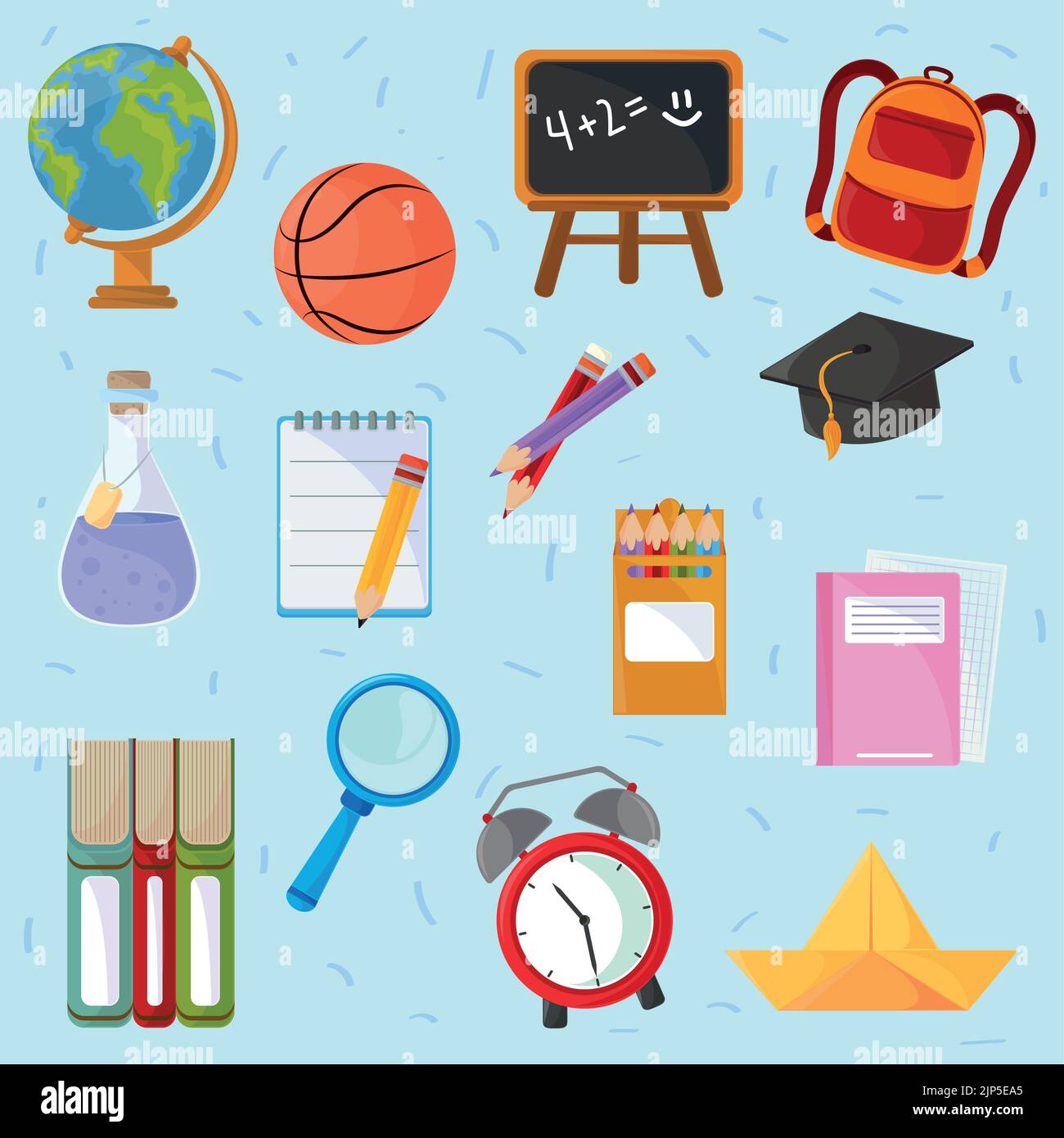 set of back to school Stock Vector Image & Art - Alamy