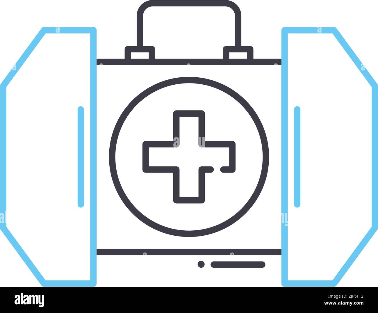first aid line icon, outline symbol, vector illustration, concept sign Stock Vector Image & Art