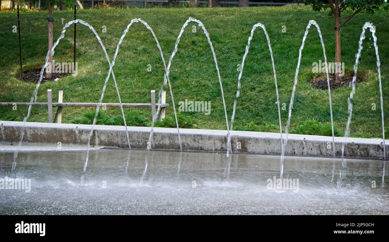 fountains Century Garden Calgary Alberta Stock Photo Alamy
