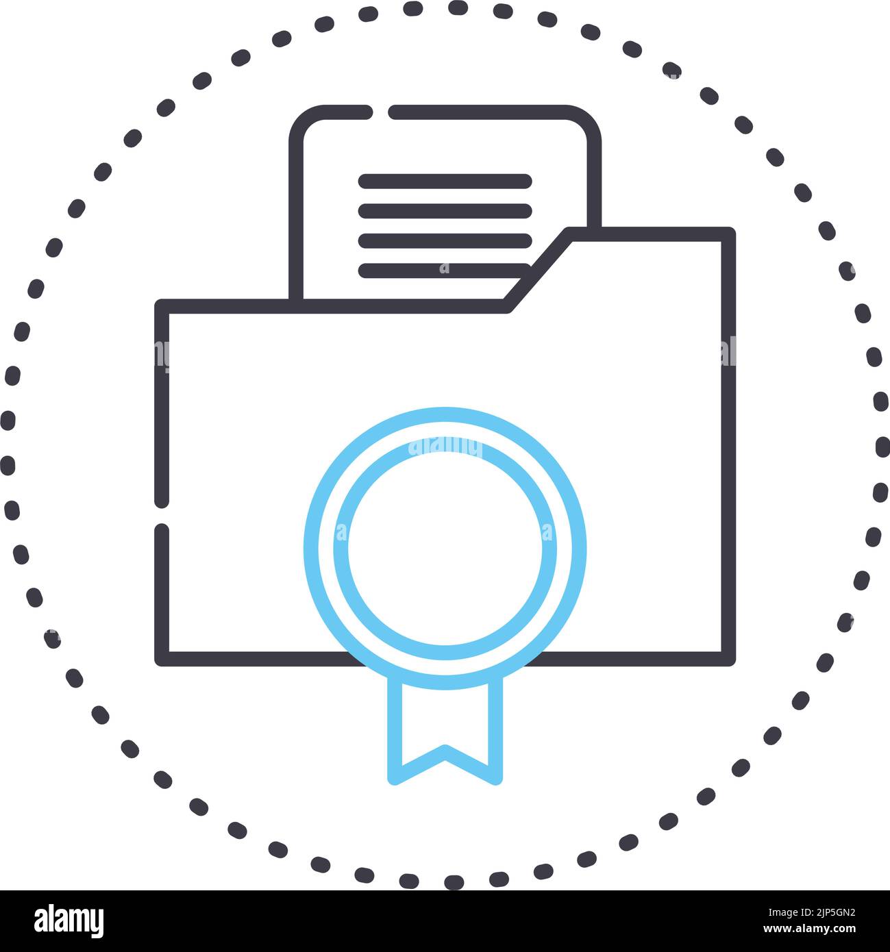 data quality line icon, outline symbol, vector illustration, concept sign Stock Vector