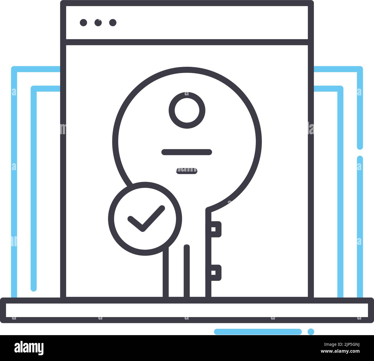 data access line icon, outline symbol, vector illustration, concept sign Stock Vector