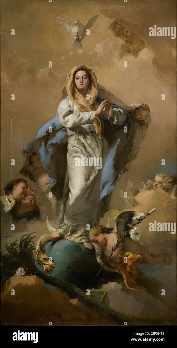 The Immaculate Conception, by Giovanni Battista Tiepolo Stock Photo Alamy