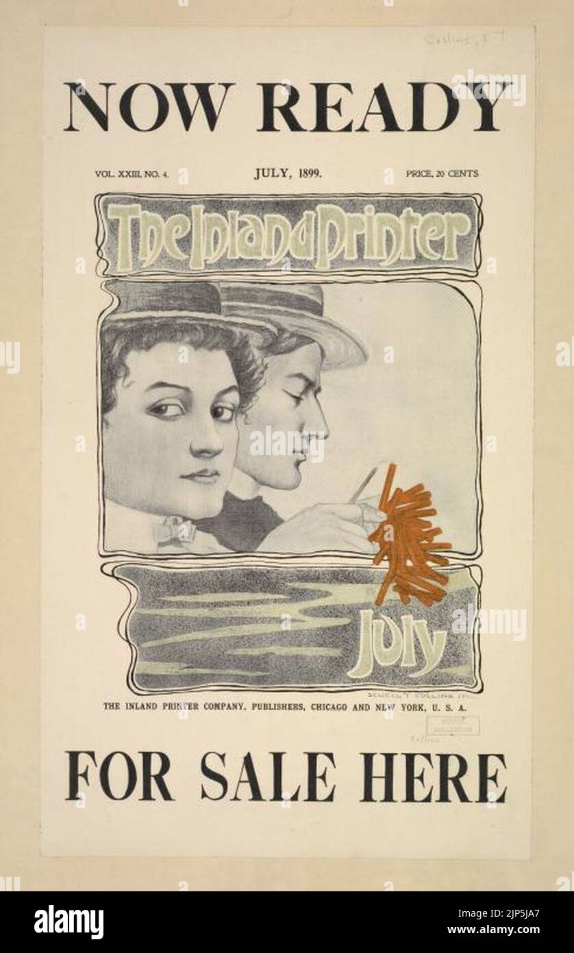 The Inland Printer July 1899 poster, Sewell Collins Stock Photo - Alamy