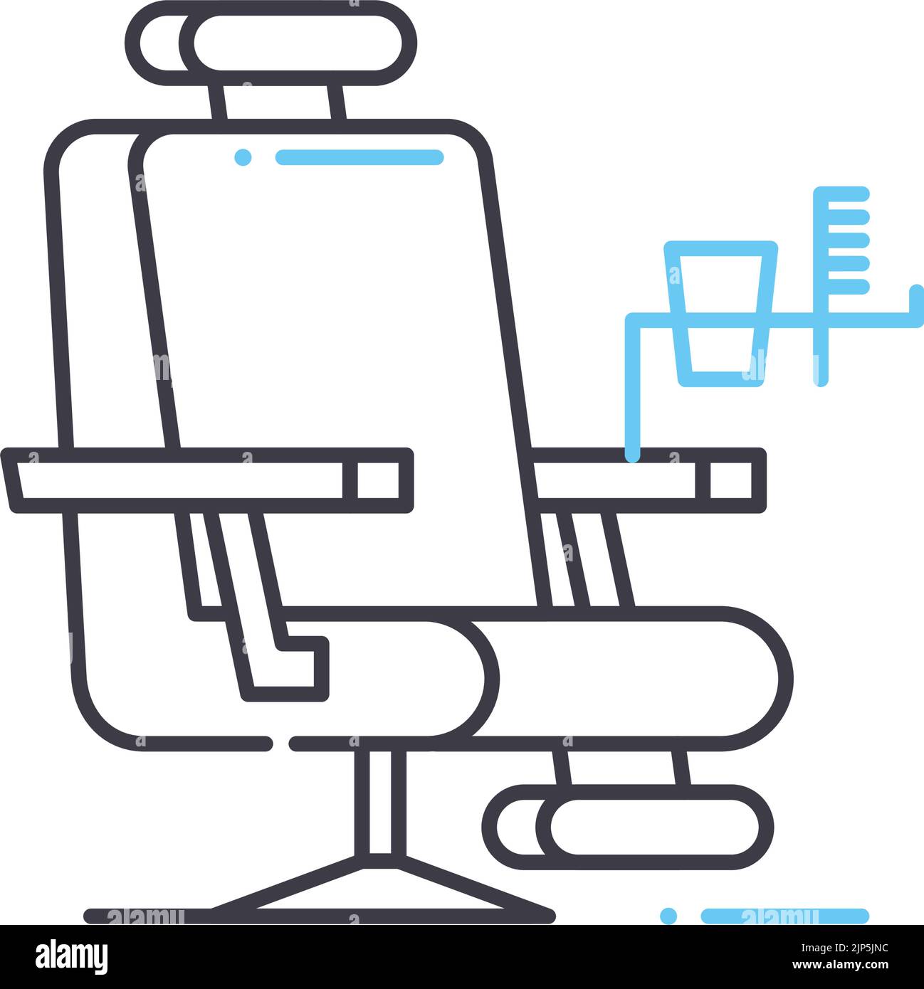 comfortable chair line icon, outline symbol, vector illustration ...