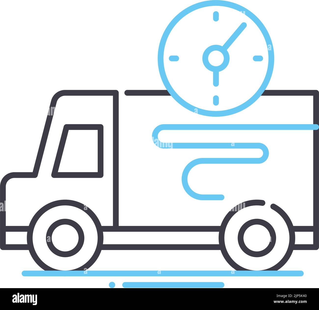fast delivery line icon, outline symbol, vector illustration, concept sign Stock Vector