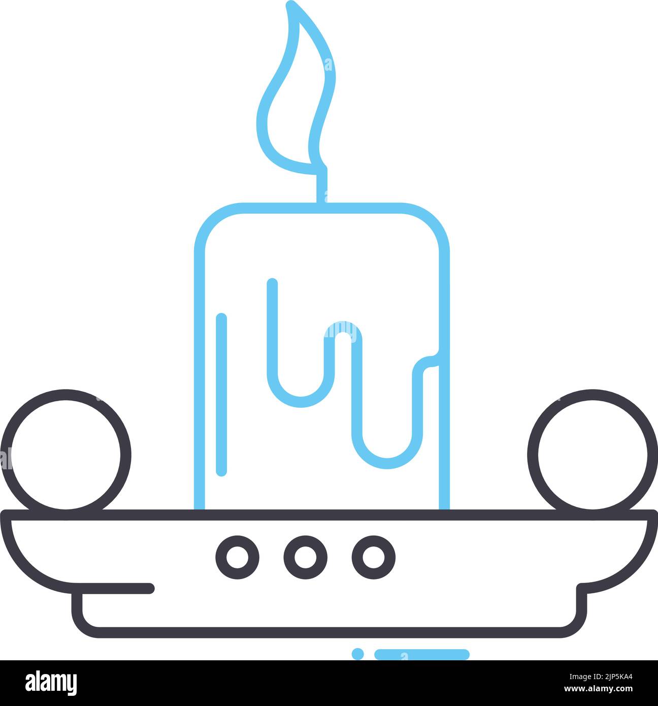 candle line icon, outline symbol, vector illustration, concept sign ...