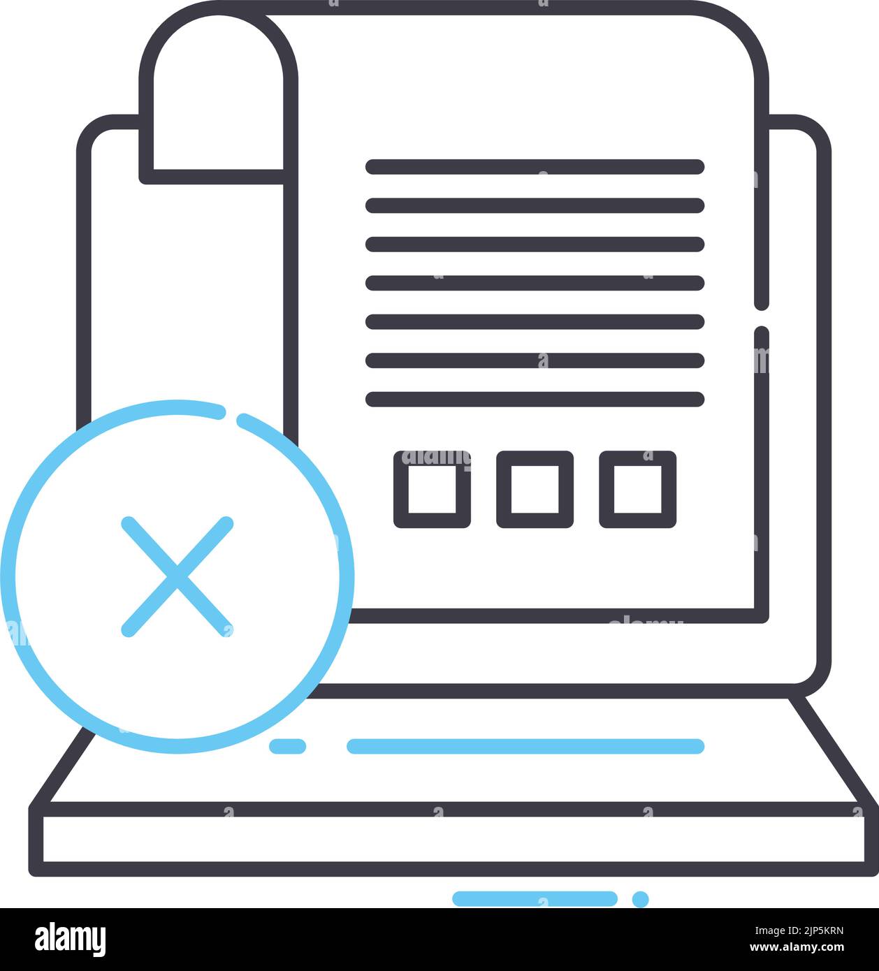 claimed identity line icon, outline symbol, vector illustration ...