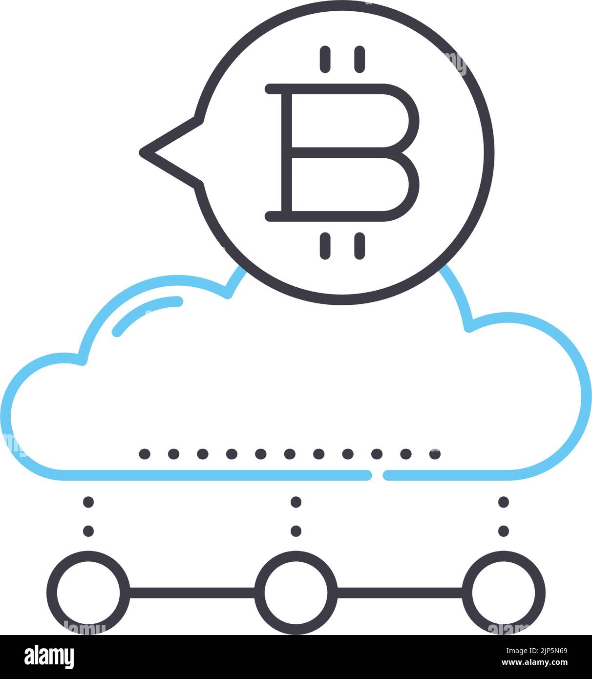 cloud line icon, outline symbol, vector illustration, concept sign ...