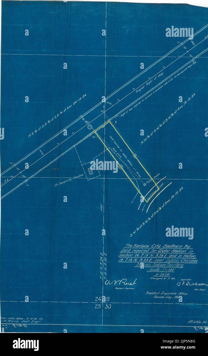 The Kansas City Southern Ry. Land Required for Water Station in Section