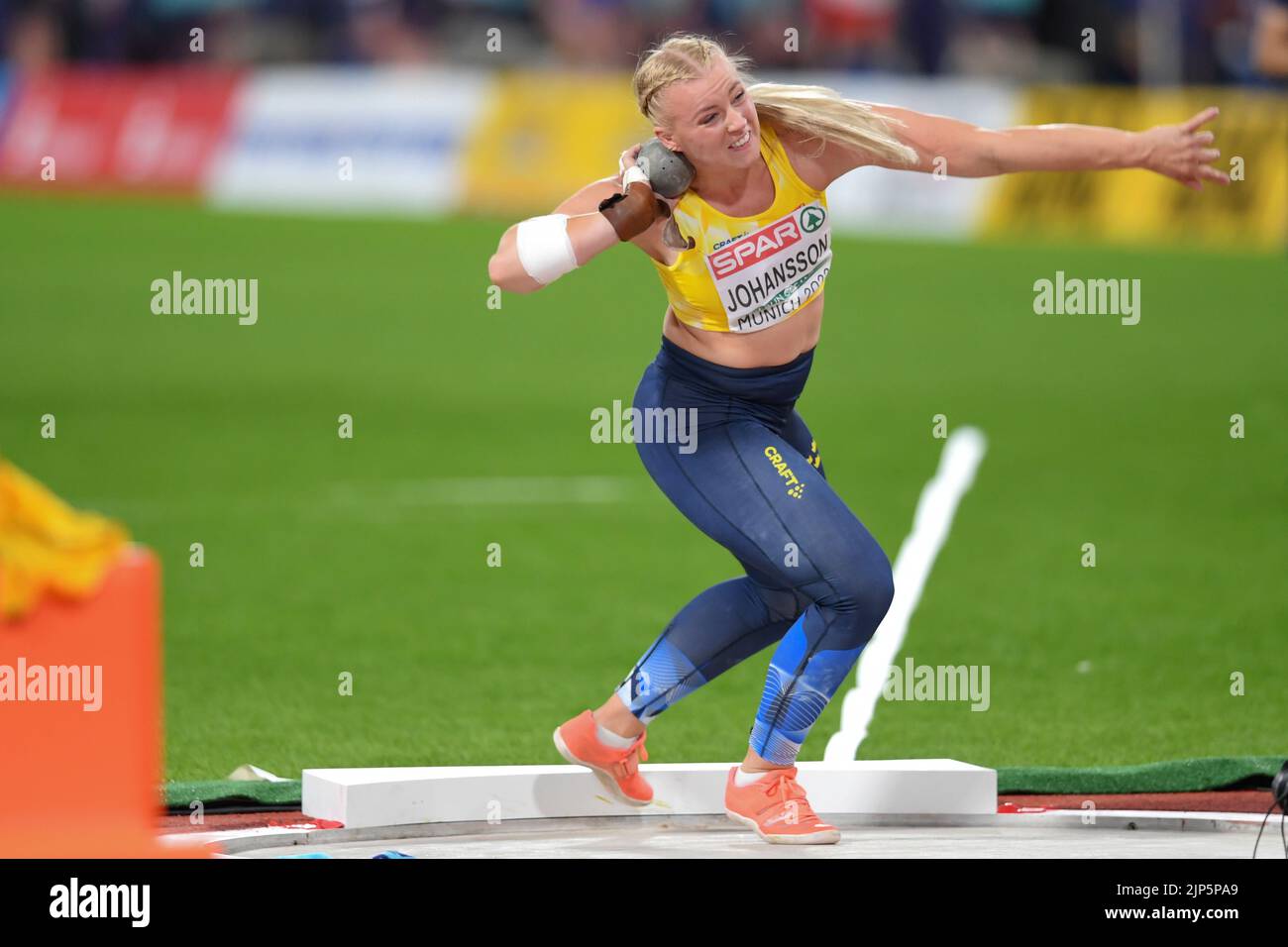 Axelina Johansson (Sweden). Shot Put. European Championships Munich 2022 Stock Photo