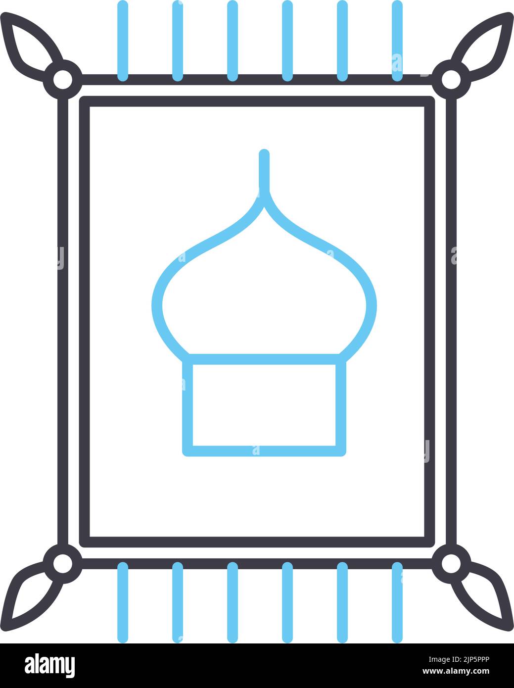 carpet line icon, outline symbol, vector illustration, concept sign Stock Vector