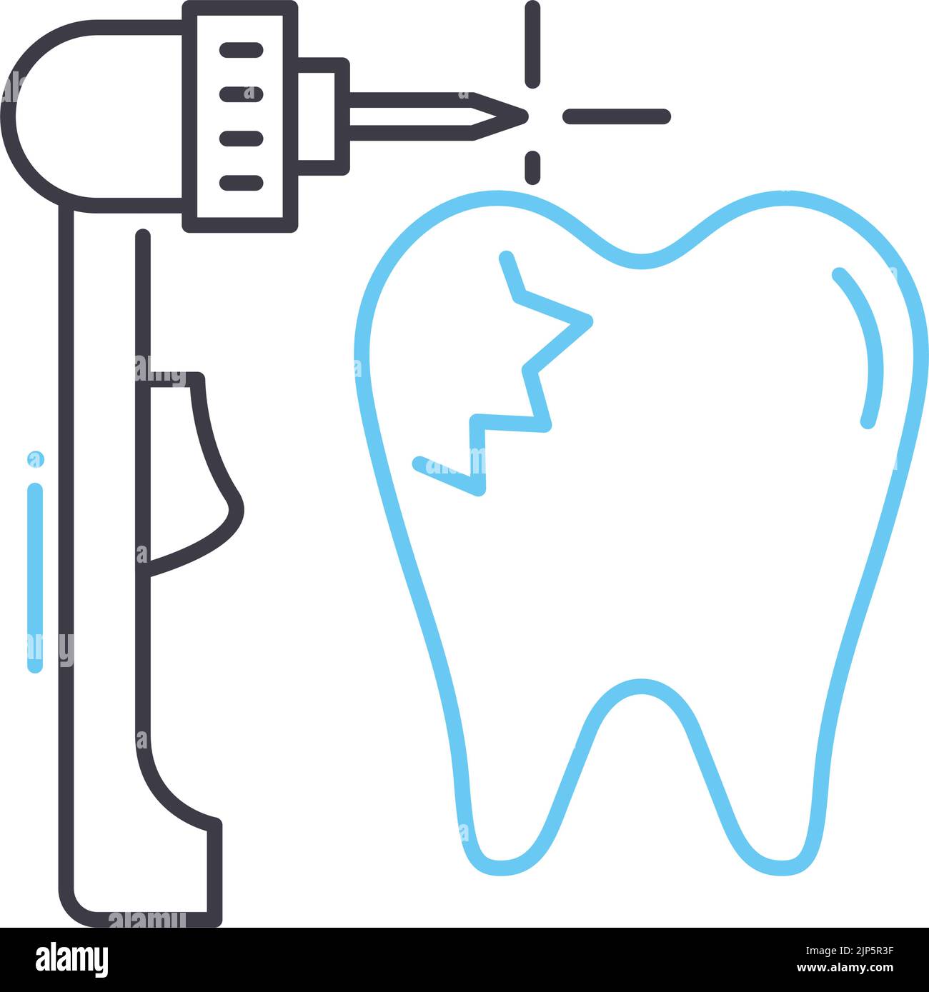 dentistry line icon, outline symbol, vector illustration, concept sign