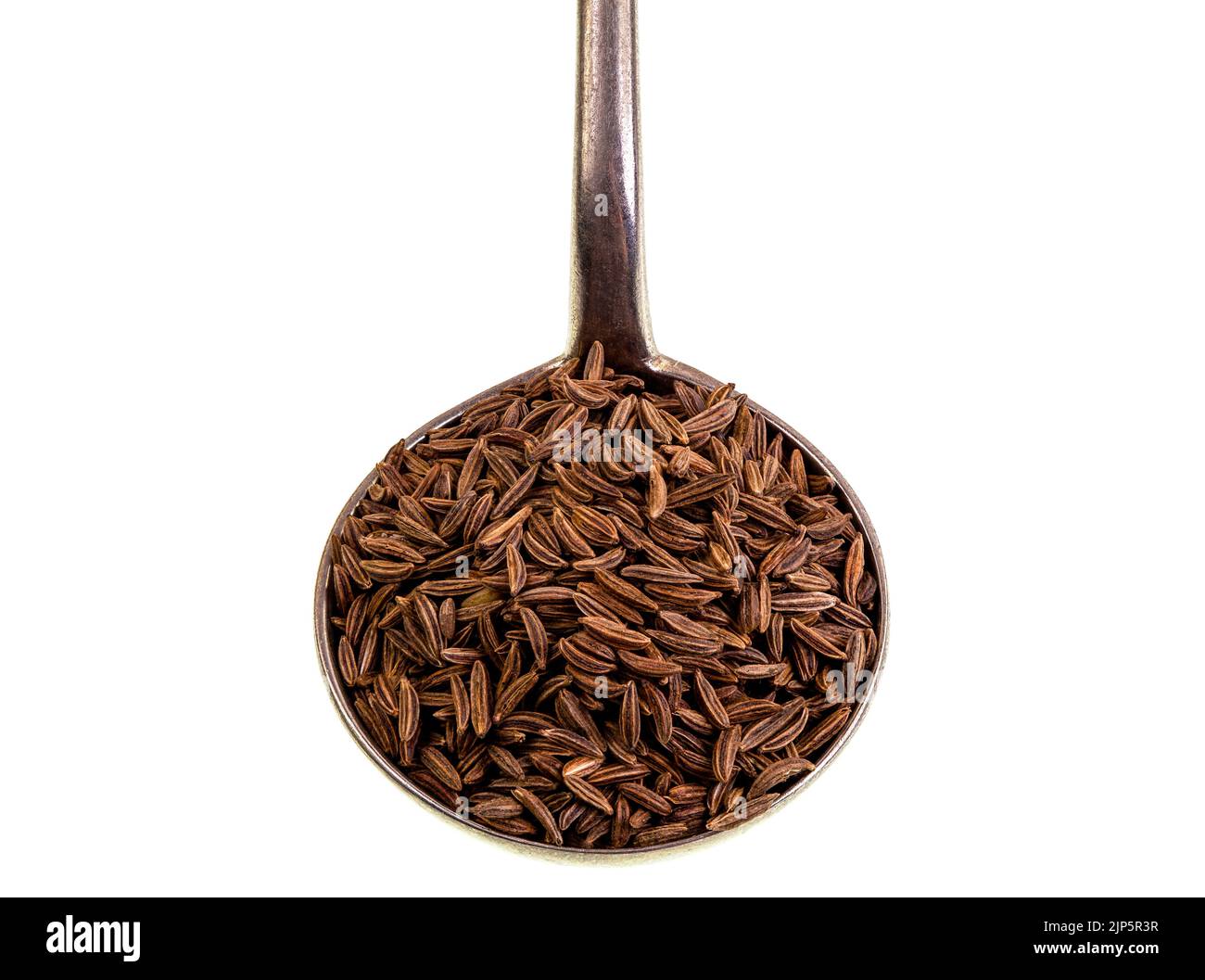Caraway seeds are the dried fruit of the caraway plant, Carum carvi, a biennial plant in the family Apiaceae, a native of western Asia, Europe and Nor Stock Photo
