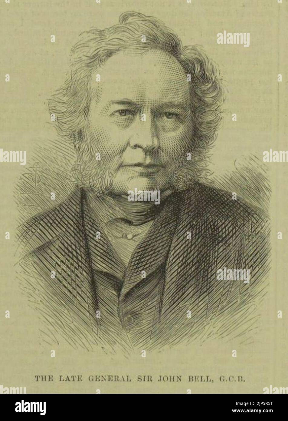 The late General Sir John Bell G.C.B. ILN 1876 Stock Photo Alamy