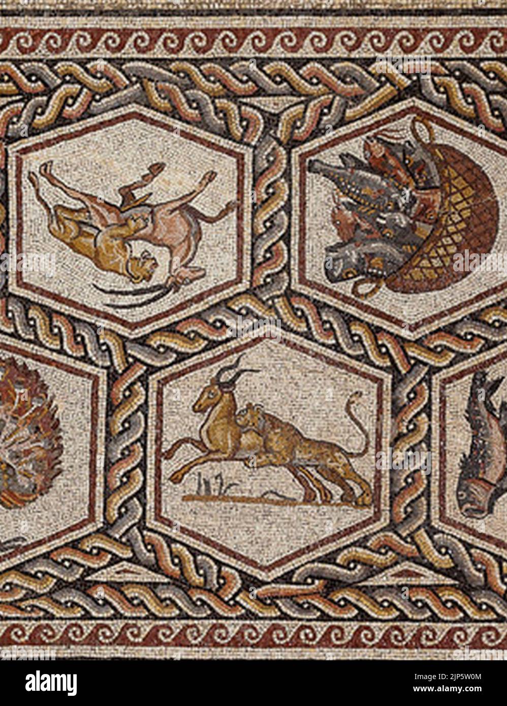 The Lod Mosaic (detail), Israel Antiquities Authority Stock Photo