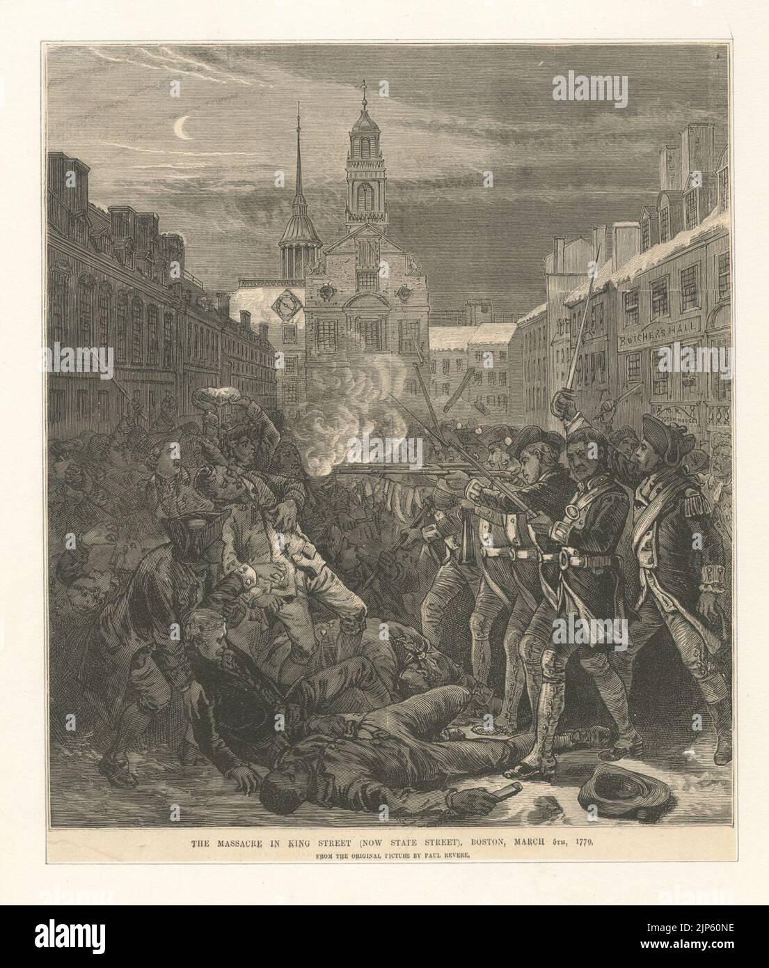 The massacre in King Street (now State Street), Boston, March 5th, 1770