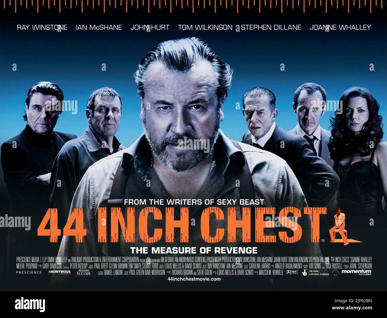 IAN MCSHANE, TOM WILKINSON, RAY WINSTONE, JOHN HURT, STEPHEN DILLANE, JOANNE WHALLEY, 44 INCH CHEST, 2009 Stock Photo