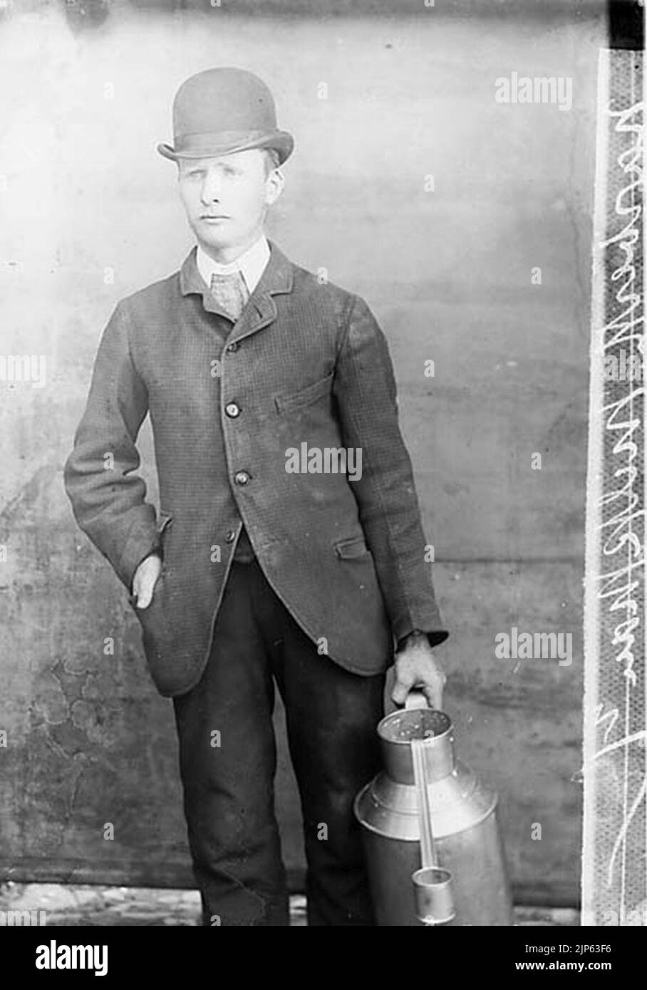 The milkman, Narberth Stock Photo Alamy