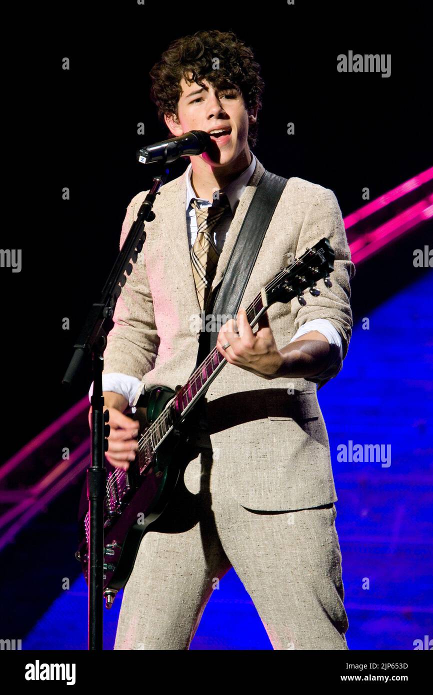 NICK JONAS, JONAS BROTHERS THE 3D CONCERT EXPERIENCE, 2009 Stock Photo