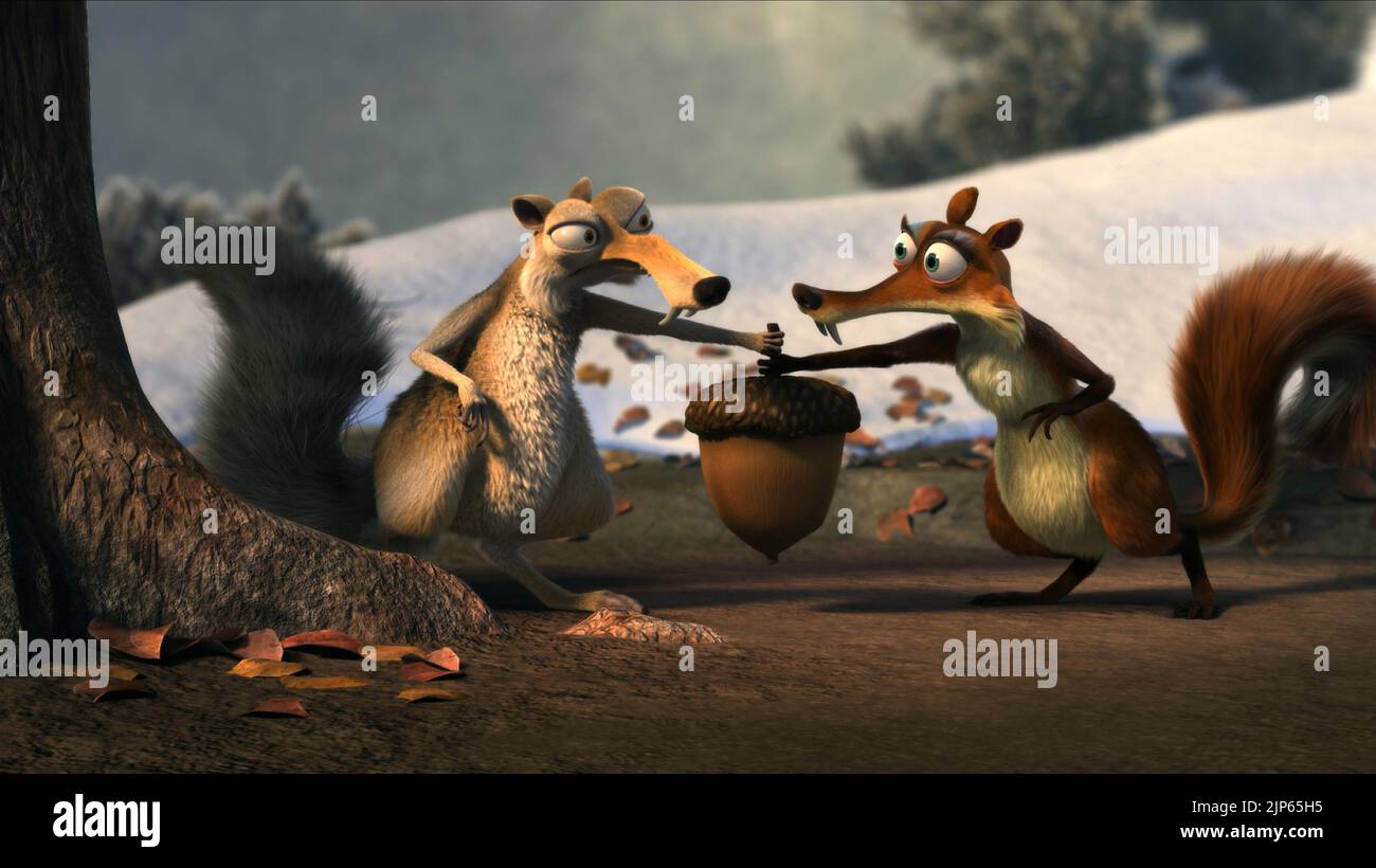 SCRAT, SCRATTE, ICE AGE: DAWN OF THE DINOSAURS, 2009 Stock Photo