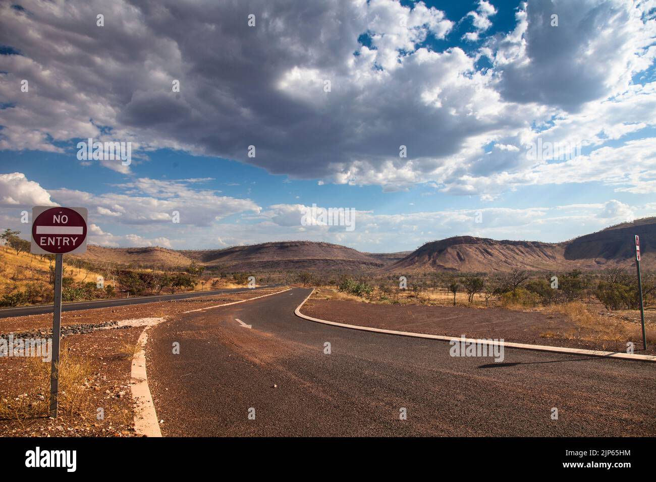 Layby on the Great Northern Highway (GNH) near Wyndham, East Kimberley Stock Photo