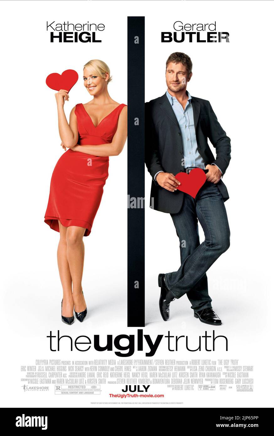 GERARD BUTLER KATHERINE HEIGL POSTER THE UGLY TRUTH 2009 Stock Photo gerard-butler-katherine-heigl-poster-the-ugly-truth-2009-stock-photo