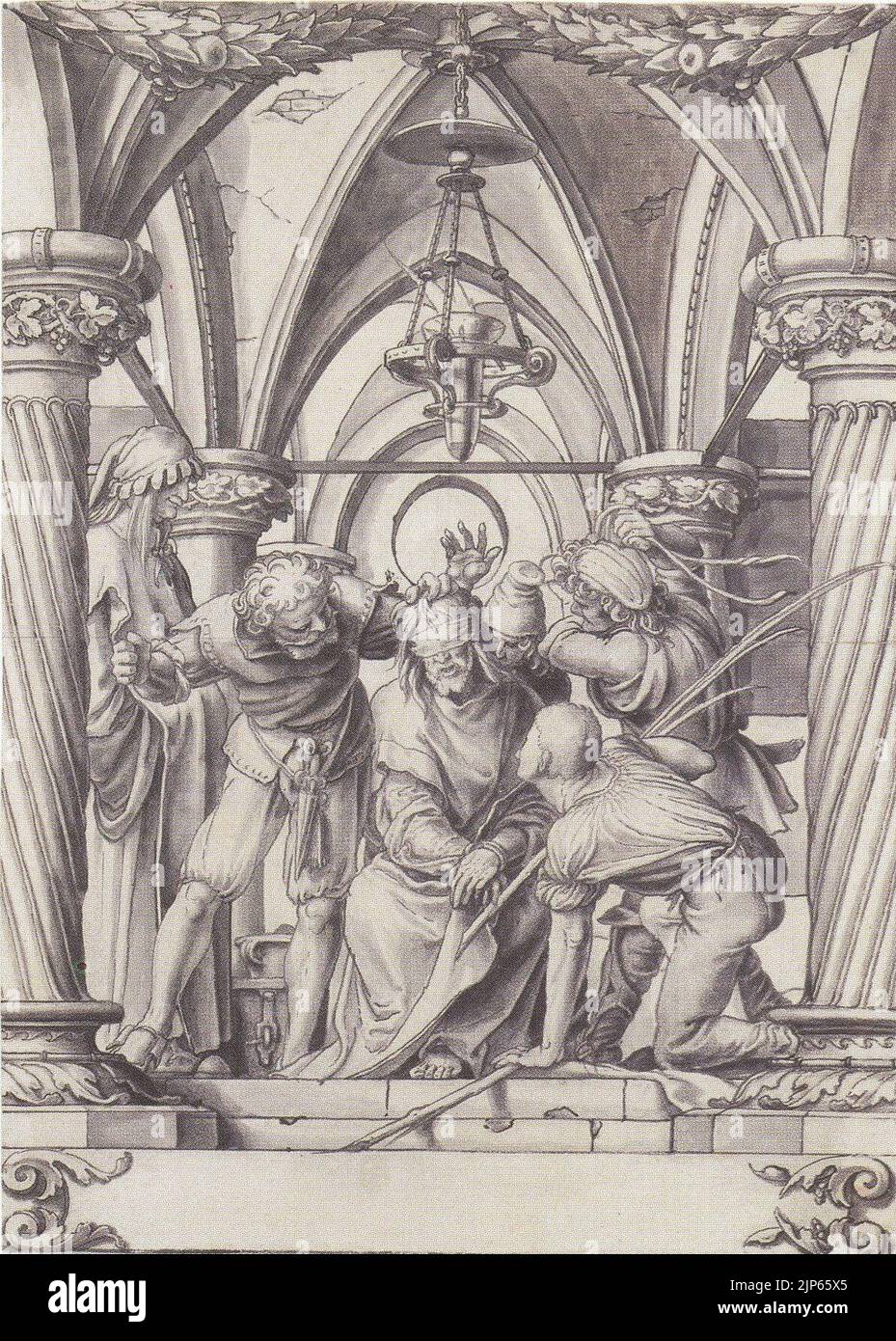 Mocking Window The Mocking of Christ, design for a stained glass window by Hans ...