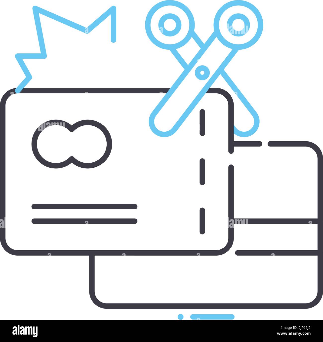 debt line icon, outline symbol, vector illustration, concept sign Stock Vector