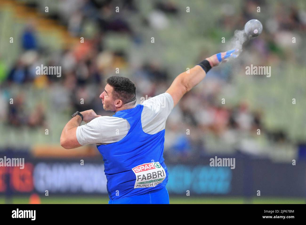 Leonardo Fabbri (Italy). Shot Put. European Championships Munich 2022 Stock Photo