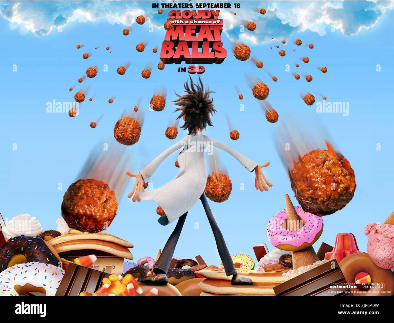 FLINT LOCKWOOD POSTER, CLOUDY WITH A CHANCE OF MEATBALLS, 2009 Stock