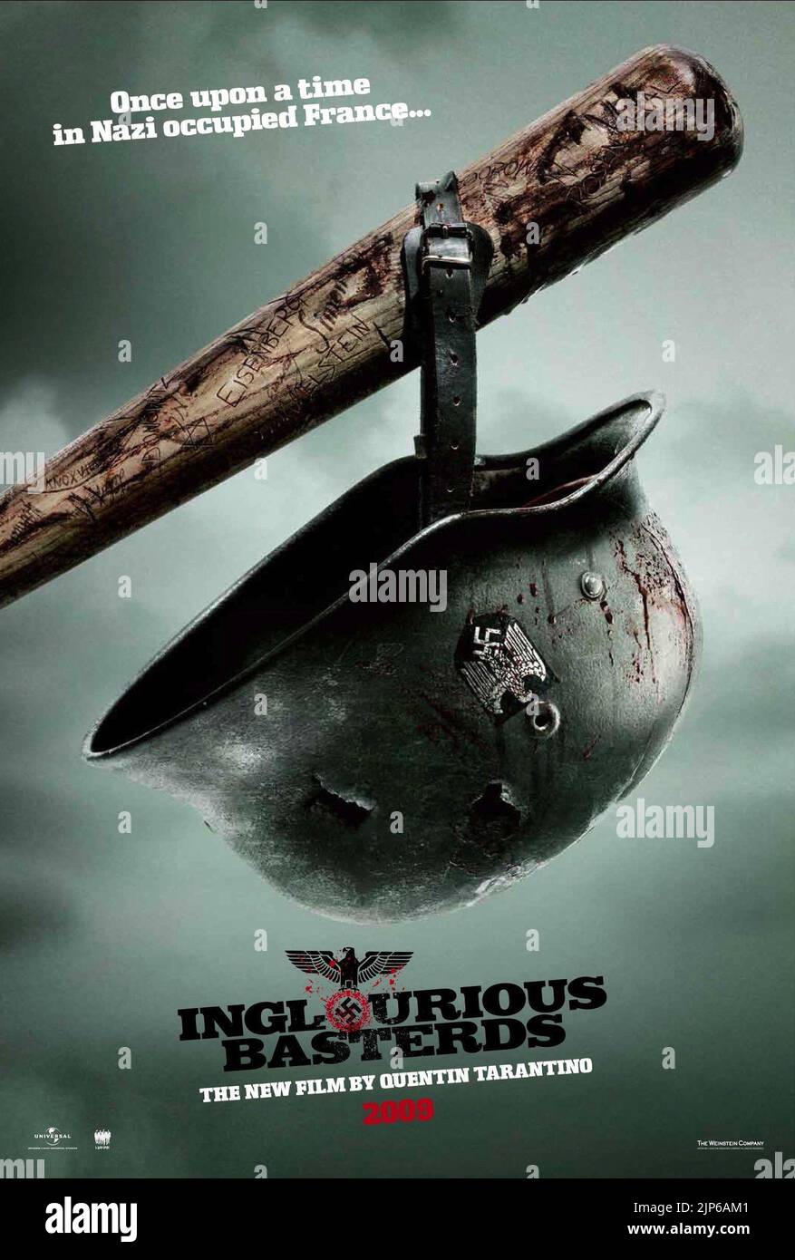 BLOODSTAINED NAZI HELMET, BASEBALL BAT, INGLOURIOUS BASTERDS, 2009