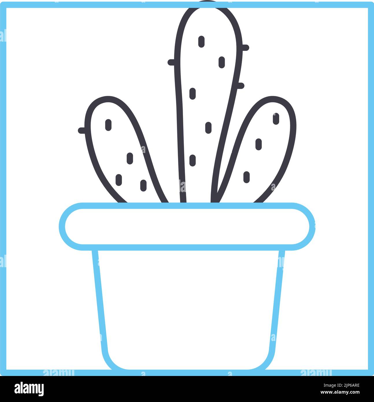 cactus line icon, outline symbol, vector illustration, concept sign ...