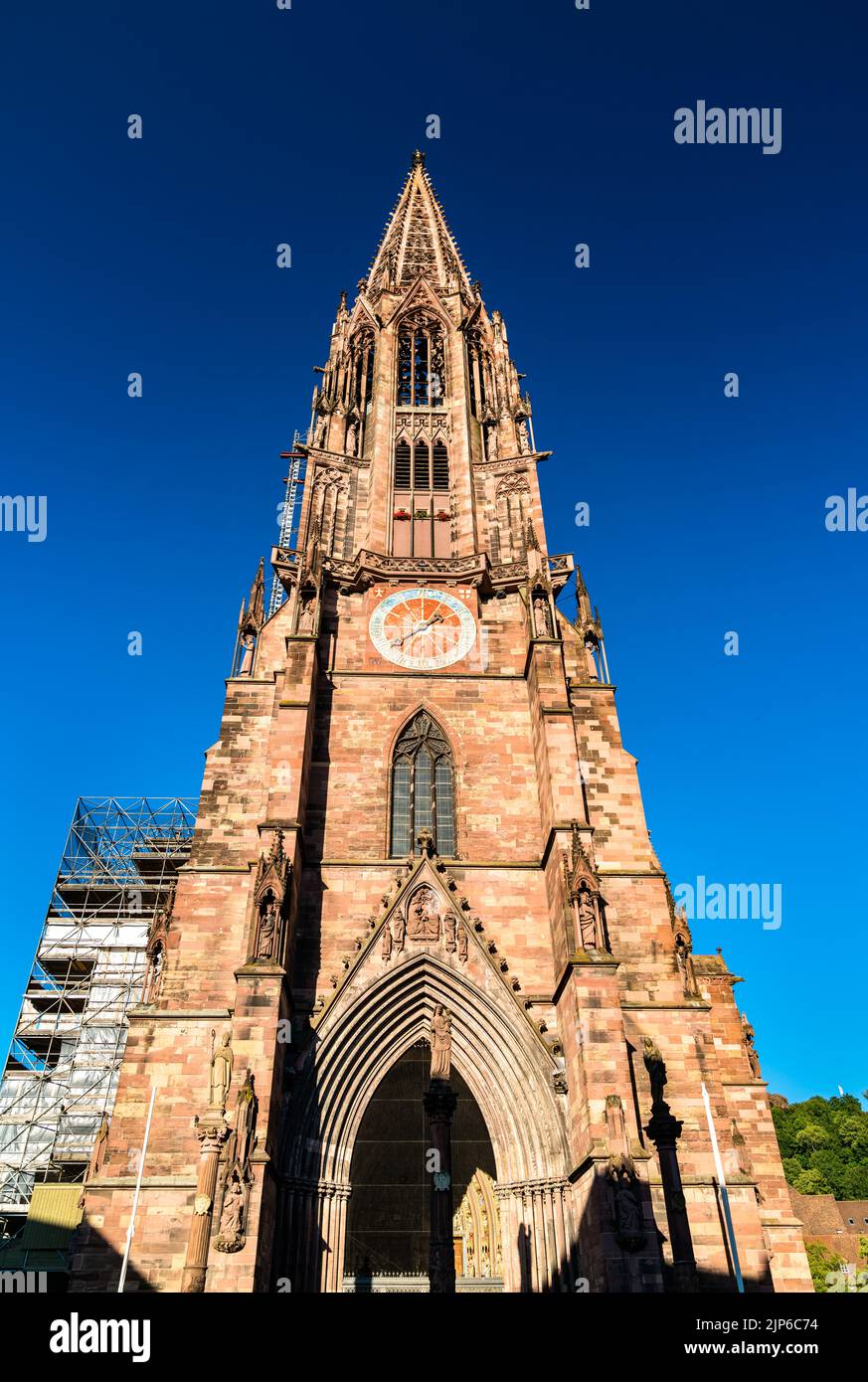 Freiburg Minster, the cathedral of Freiburg im Breisgau - Baden-Wurttemberg, Germany Stock Photo