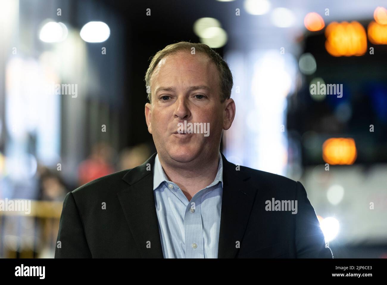 New York, NY August 15, 2022 U. S. Representatives Lee Zeldin and