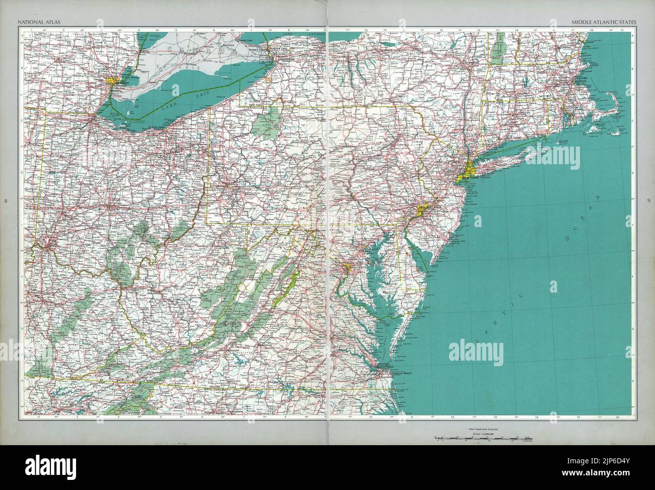 The national atlas of the United States of America Stock Photo Alamy