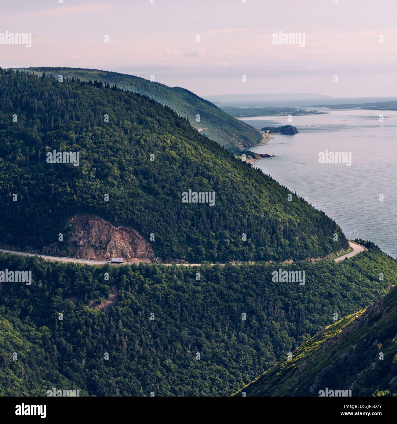 Iconic view from the Skyline trail of Cape Breton National Park Stock Photo