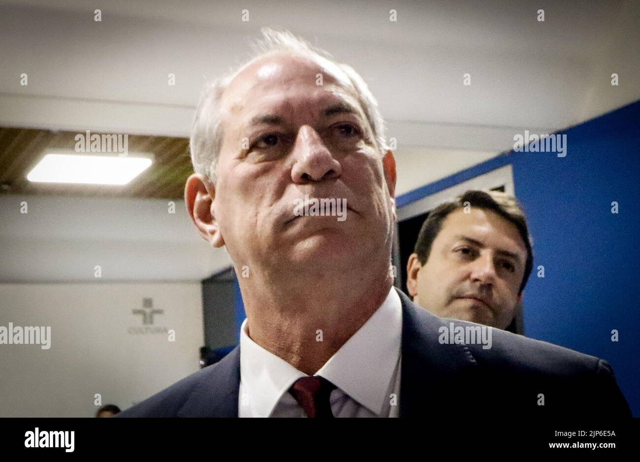 SÃO PAULO, SP - 15.08.2022: CIRO GOMES PARTICIPA DO RODA VIVA - The candidate for the Presidency of the Republic, Ciro Gomas (PDT) participates this Monday (15) in the series of interviews with presidential candidates in the 2022 elections, on TV Cultura's Roda ViVa program, located in the north of the city of São Paulo. (Photo: Aloisio Mauricio/Fotoarena) Stock Photo